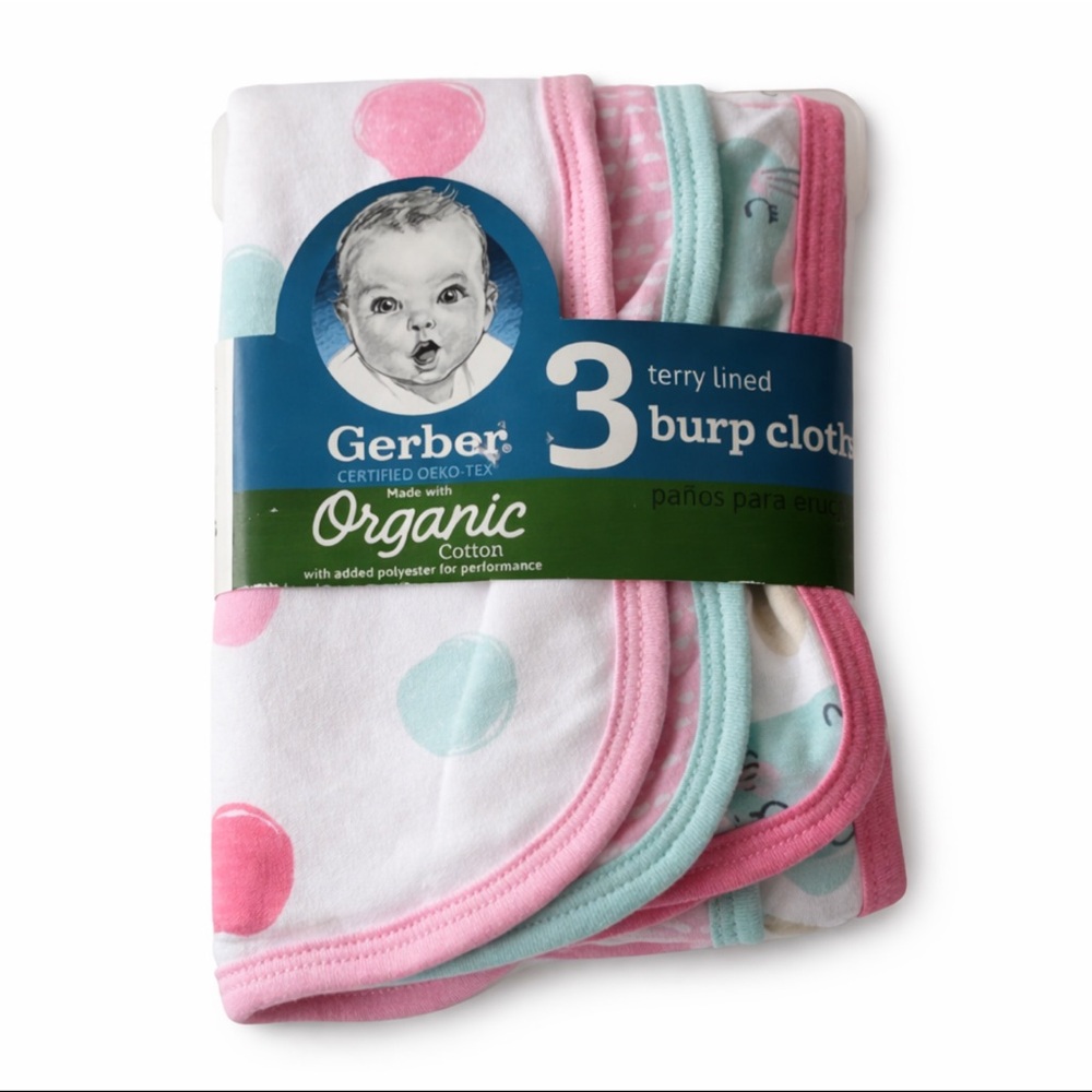 Gerber Baby Burp Cloths NWT